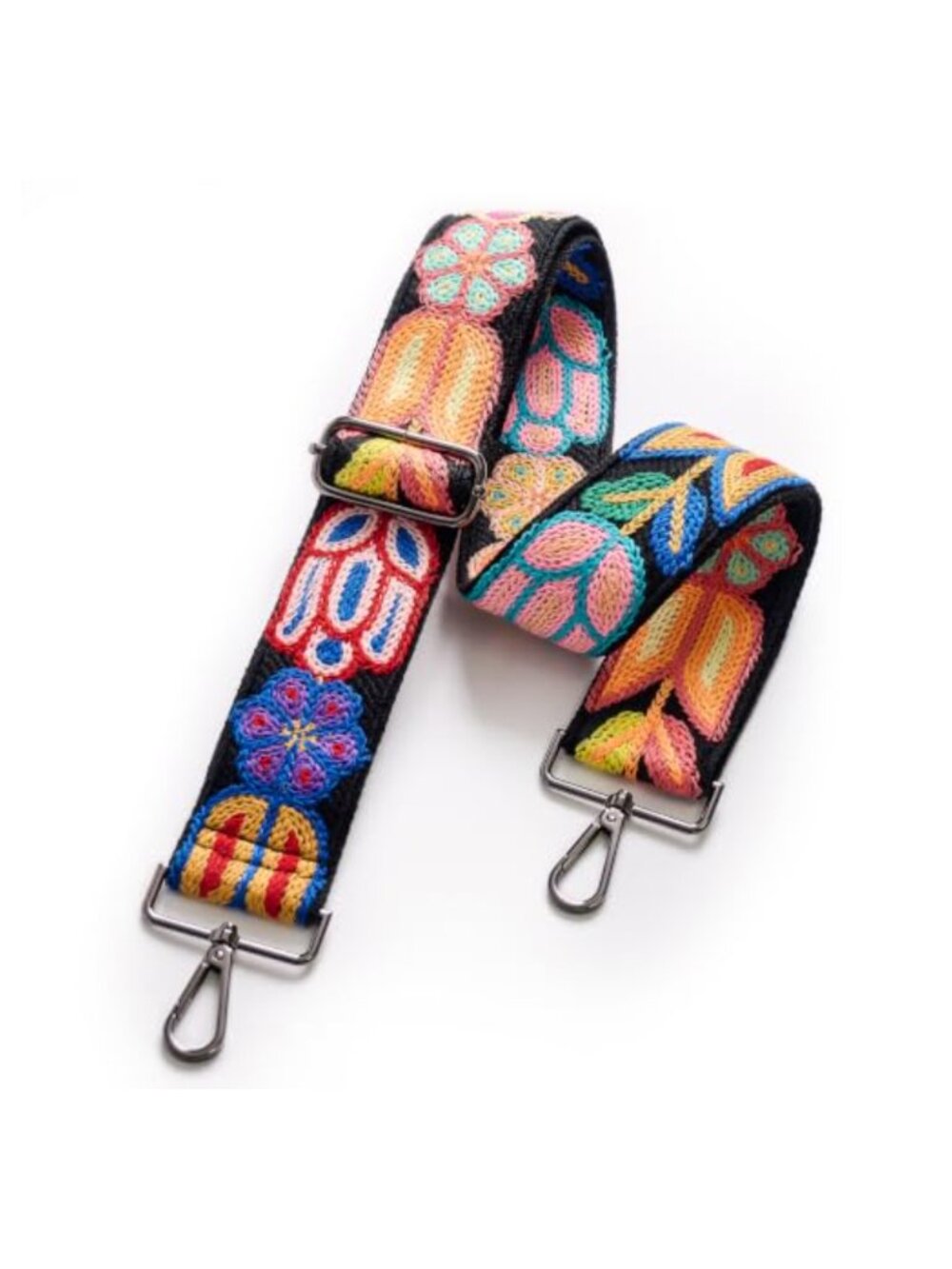 Embroidered Purse Strap Wide Crossbody Replacement 2 Inch Cotton Blend